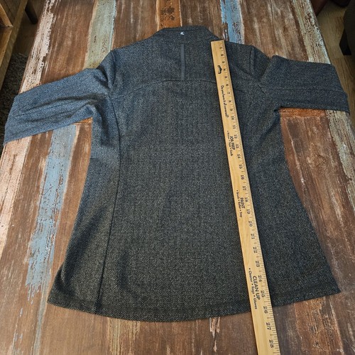 Kyodan Golf Pullover Women's Size Medium Black Gray Herringbone Thumb Slits Nice - Picture 12 of 21