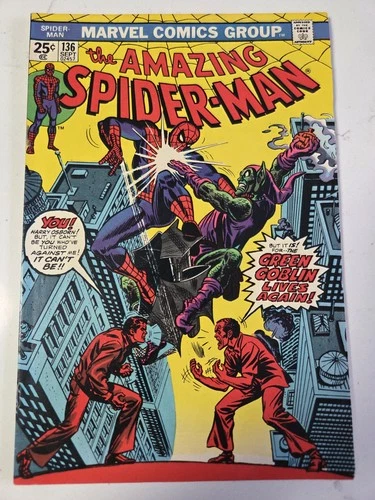 Marvel The Amazing Spider-Man #136 1974 Green Goblin Lives Again FN/VF