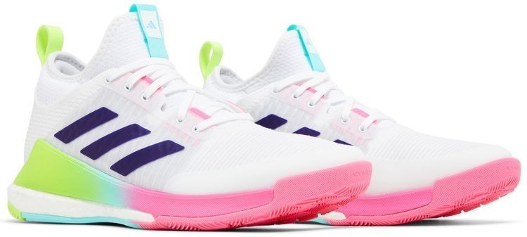 Size 5 - adidas Crazyflight Mid White Purple Pink W for sale