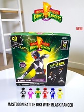 Juego de construcción de bicicleta de batalla Mighty Morphin Power Rangers Black Ranger - ¡Nuevo!