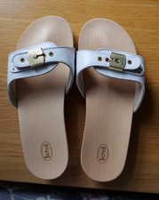 Scholl Iconic Mules Pescura Heel White Size 6 BNIB * SKU: F294911065