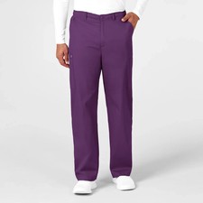 WonderWink Drawstring Mens Scrub Cargo Pants Deep Purple eggplant Large Short