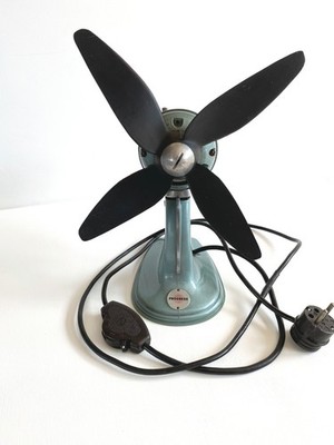 Progress W03 Tischventilator 50er Jahre Vintage Mid Century mintgrün Original