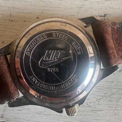 NIke Air Watch 9765 Brown Leather Band for sale online | eBay display picture 1