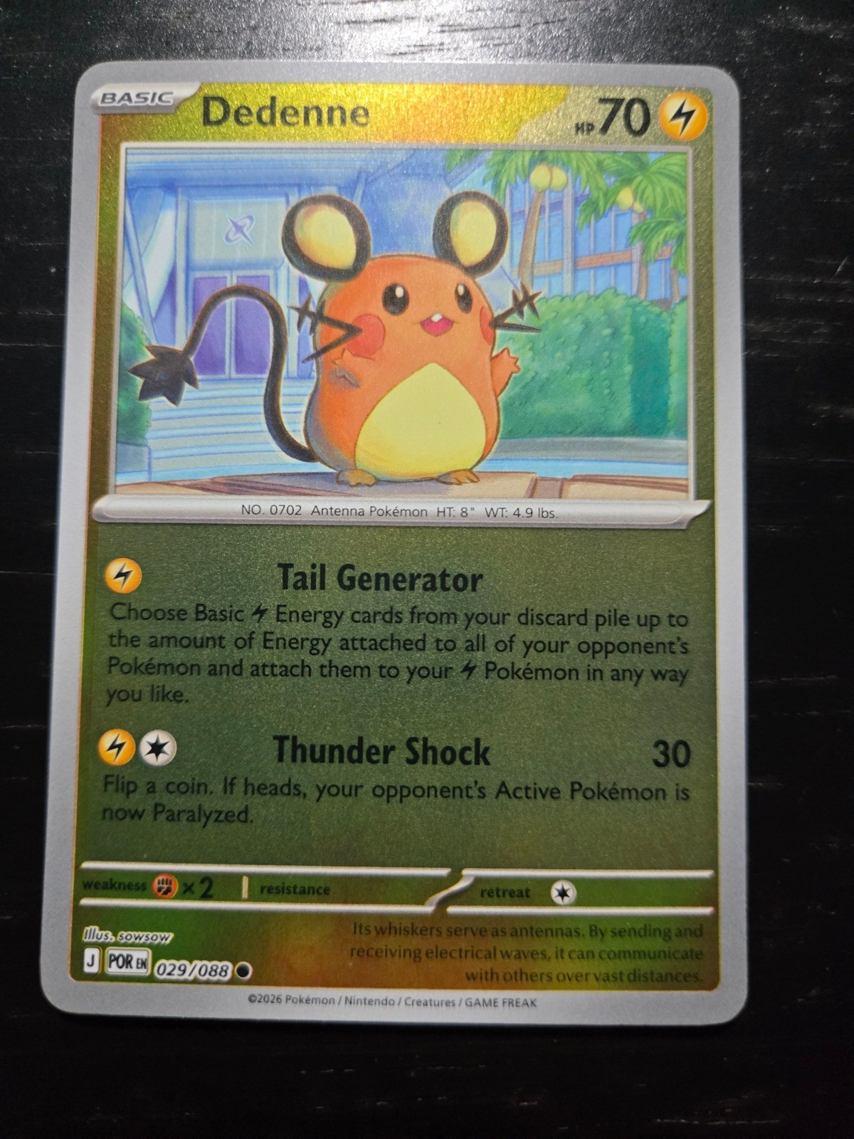 Dedenne Reverse Holo Common ME03: Perfect Order 029/088 NM
