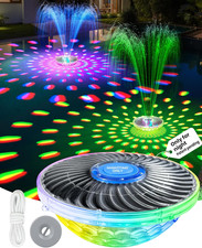 Solar Pool Fountain with Light Show, 2026 Upgraded Large Solar Pool Water Founta