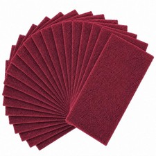 Lauco 4.5 X 9 Maroon Very Fine General Purpose Scuff Pads 25 Sheets
