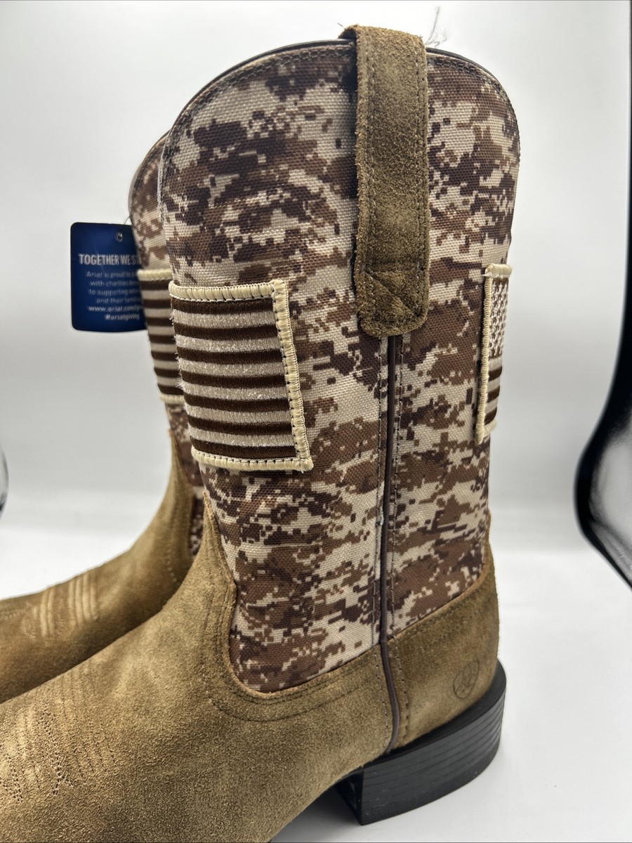 American Flag Ariat White Camo Boots ARIAT PATRIOT USA FLAG Desert
