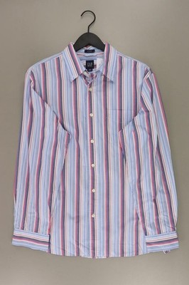 GAP Langarmhemd Classic Hemd für Herren Gr. 52, L gestreift blau aus Baumwolle