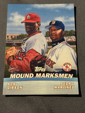 2001 Topps Combos #TC4 Mound Marksmen Bob Gibson Cards Pedro Martinez Red Sox