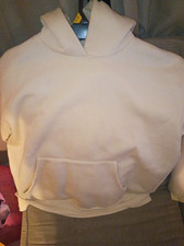 PacSun Cream Hoodie Men's L Pullover Logo Hooded Pockets