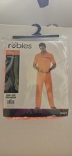 Adult Convict Prisoner Inmate Costume One Size Fits Most Adult By Rubies NEW