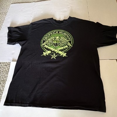 Dropkick Murphys Black T-Shirt Green Logo Graphic Rock & Pop Music Tee