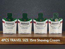 Proraso Air Travel Size Shaving Cream 4 Packs 15ml -Made in italy