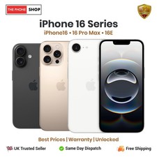 Apple iPhone 16/16 Pro Max/ 16E 128GB/256GB Unlocked New Smart Phone Pristine A+