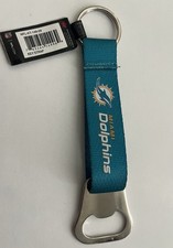 NFL Miami Dolphins Wrist Strap Lanyard Key Strap Ring w/ Bottle Opener NEW