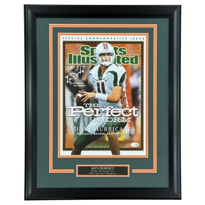 Ken Dorsey Autographed Miami Hurricanes (2001 National Champs) Deluxe Framed Com