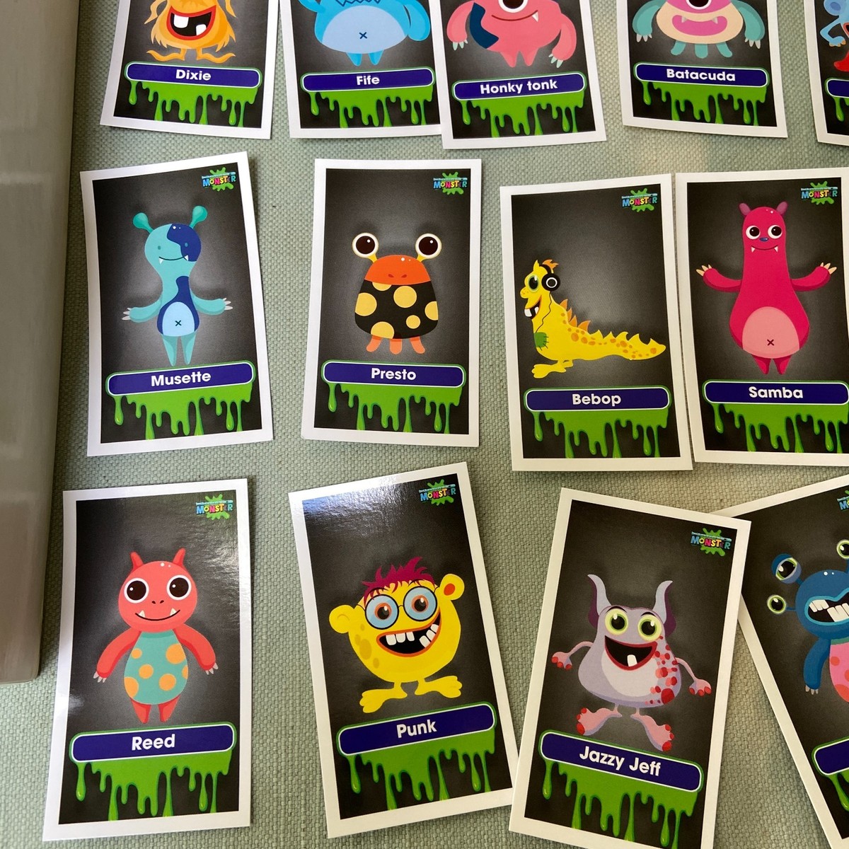 Recorder Monster Trading Cards 25 Music Characters Lot Tango Disco