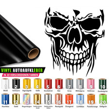 1x Skull Aufkleber 29x25 CM GROß Totenkopf Auto Vinykfolie Sticker Schädel JDM