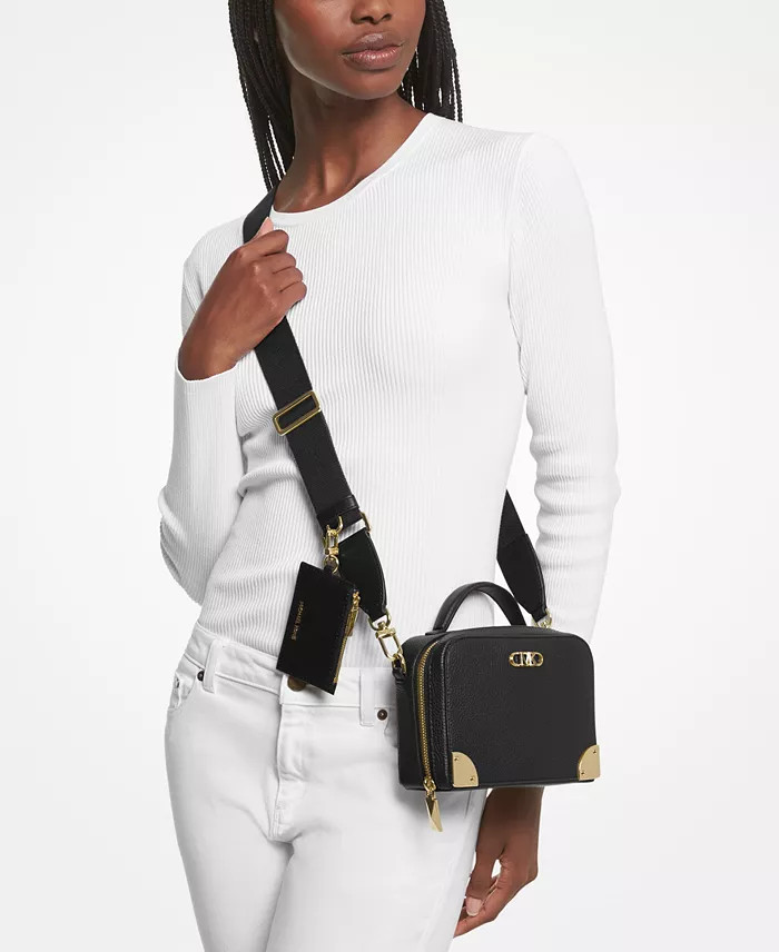 НЕБОЛЬШОЙ БАГАЖНИК MICHAEL KORS ESTELLE ЧЕРЕЗ ПЛЕЧО - ЧЕРНЫЙЗОЛОТОЙ 25890₽
