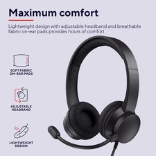 Trust Ayda USB-C Headset On-Ear ENC Mikrofon 1,8m Kabel Office Schwarz – Bild 8