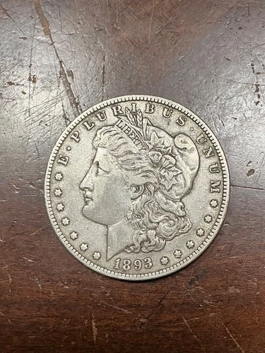 1893 O MORGAN DOLLAR BEAUTIFUL COLOR SCARCE DATE CHOICE VF++