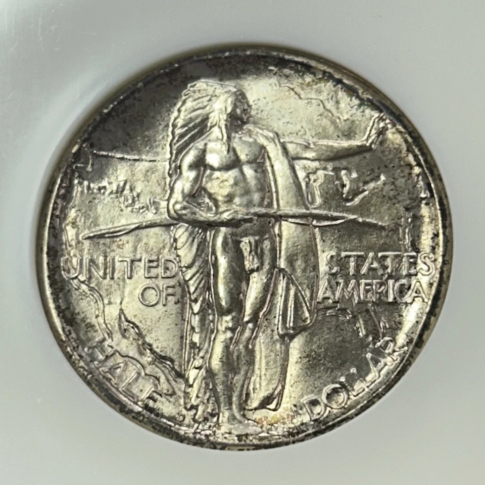 1937-D Oregon Trail Silver Classic Commemorative Half Dollar 50c NGC MS66 - Image 2 of 4