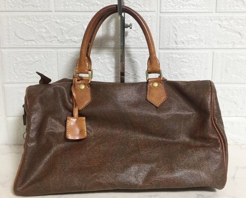 Etro Italy Leather PVC Paisley Mini Tote Bag Used