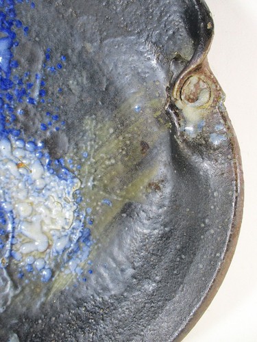 DON REITZ ORIGINAL SIGNED STUDIO POTTERY LOW BOWL, AS FOUND - Picture 3 of 7