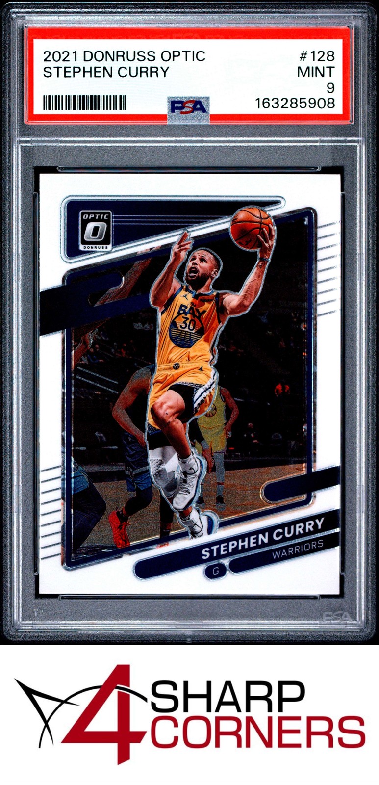 2021 PANINI DONRUSS OPTIC #128 STEPHEN CURRY WARRIORS PSA 9
