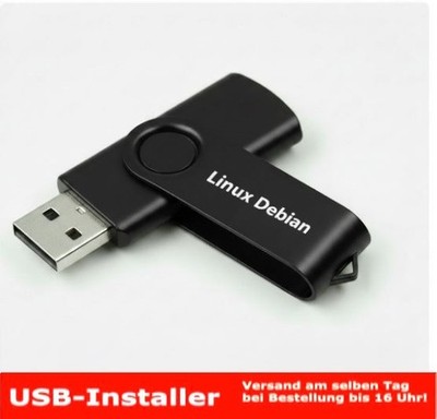 Linux Debian 64Bit Betriebssystem 16 GB Live-USB-Stick Blitzversand