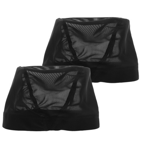 Gorra envolvente de cabello de malla de 2 piezas para pelucas mujeres red de tejido gorras elásticas - Imagen 8 de 12