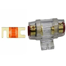 IMC Audio 350 Amp Mini ANL and 1 Fuse Fuse holder 4 6 8 Gauge Car Audio Gold