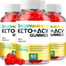 (3 Pack) Speedy Keto ACV Gummies Speedy ACV Advanced Keto Formula  Plus...