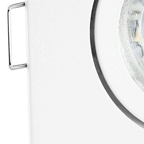10er Set linovum® LED Einbaustrahler eckig weiß 230V 3W GU10 warmweiß 2700K - Bild 5 von 6