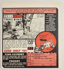 1968 Print Ad Duck Trail Bike by Bird Mini-Cycle Made in Omaha,Nebraska