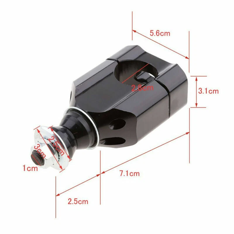 Par de soportes de manillar de motocicleta CNC universal de 11/8" 28 mm abrazadera elevador aluminio Foto 4 de 4