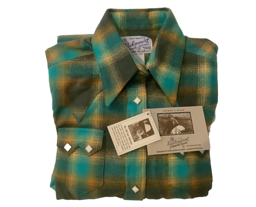 Rockmount Ranch Wear Shirt Damen klein geknöpft Bluse Oberteil kariert Western neu mit Etikett - Bild 4 von 9