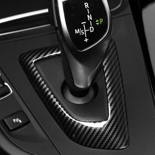 For BMW F20 F30 F22 F32 X3 X4 ABS Gear Shift Knob Panel Carbon Fiber Style Cover - Picture 7 of 9