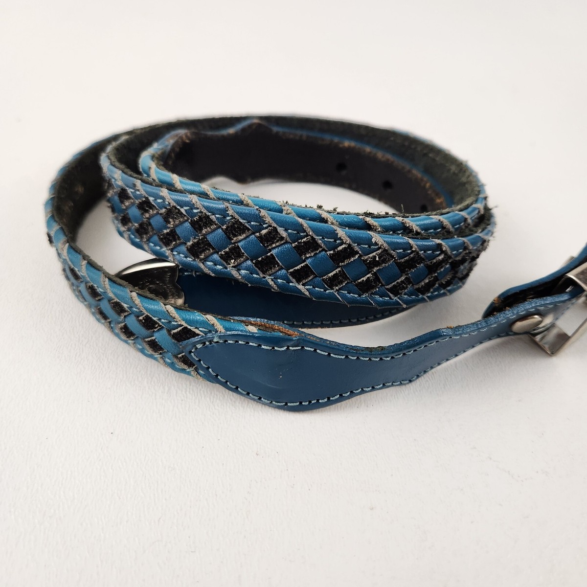 YOKE turquoiseレザー ベルト YOKE - 【残りわずか】Narrow Leather Belt(BLACK×SILVER