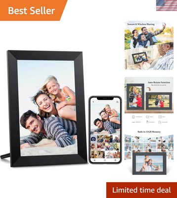 Stylish 10.1'' Digital Picture Frame   Auto-Rotate & Wireless Sharing Made Easy