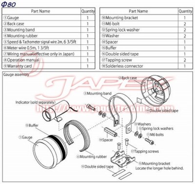 Defi Df11003 Advance Bf Tachometer 11000 Rpm Blue 80mm For Sale Online Ebay