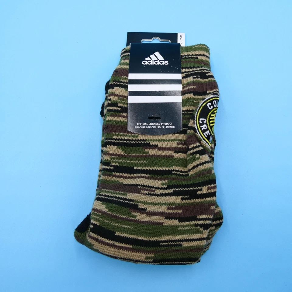 Columbus Crew SC Calcetines Para Hombre Grande Talla 9-11 Adidas Verde Camuflaje Fútbol Mediados Y2K Foto 2 de 3