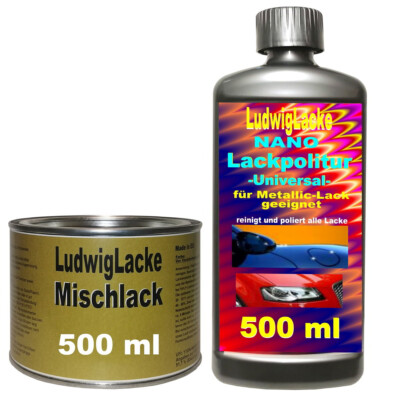 500ml Autolack spritzfertig für VW in Alpinweiss 4H Ludwig & Politur
