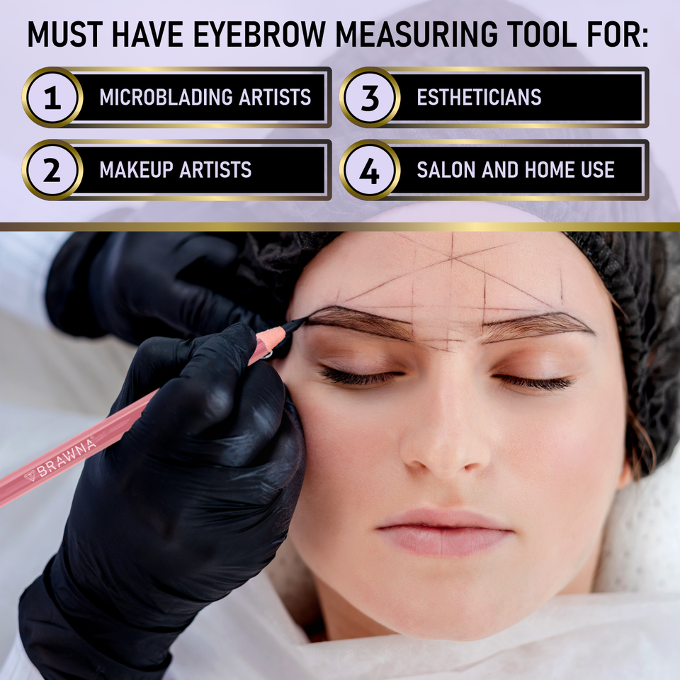 BRAWNA Microblading MAPPING STRING Pre-Inked Eyebrow Marker thread ...