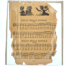 Nursery Decor Wall Art Baby Kids Room Original 1920's Polly Wolly sheet music