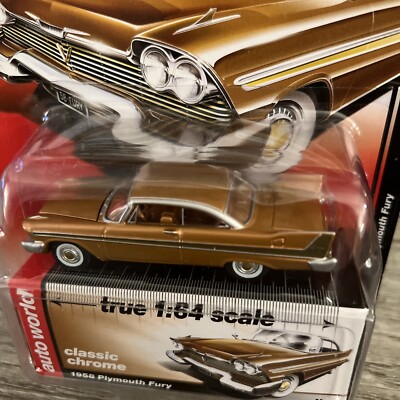 Auto World Classic Chrome 1958 Plymouth Fury - Premium Series