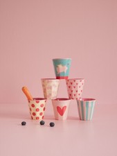 RICE: Kinderbecher aus Melamin, Flying Pig Prints,  6 versch. Motive 7 x 8 cm