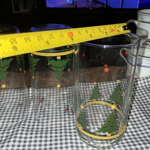 Vintage Libbey Glasses / Tumblers ~ Christmas Woods Pattern ~ 16 oz ~ Set of 4 - Imagen 20 de 21
