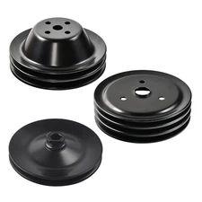 For SBC Chevy SWP Power Steering Short Water Pump Crankshaft Pulley 1/2/3 Groove